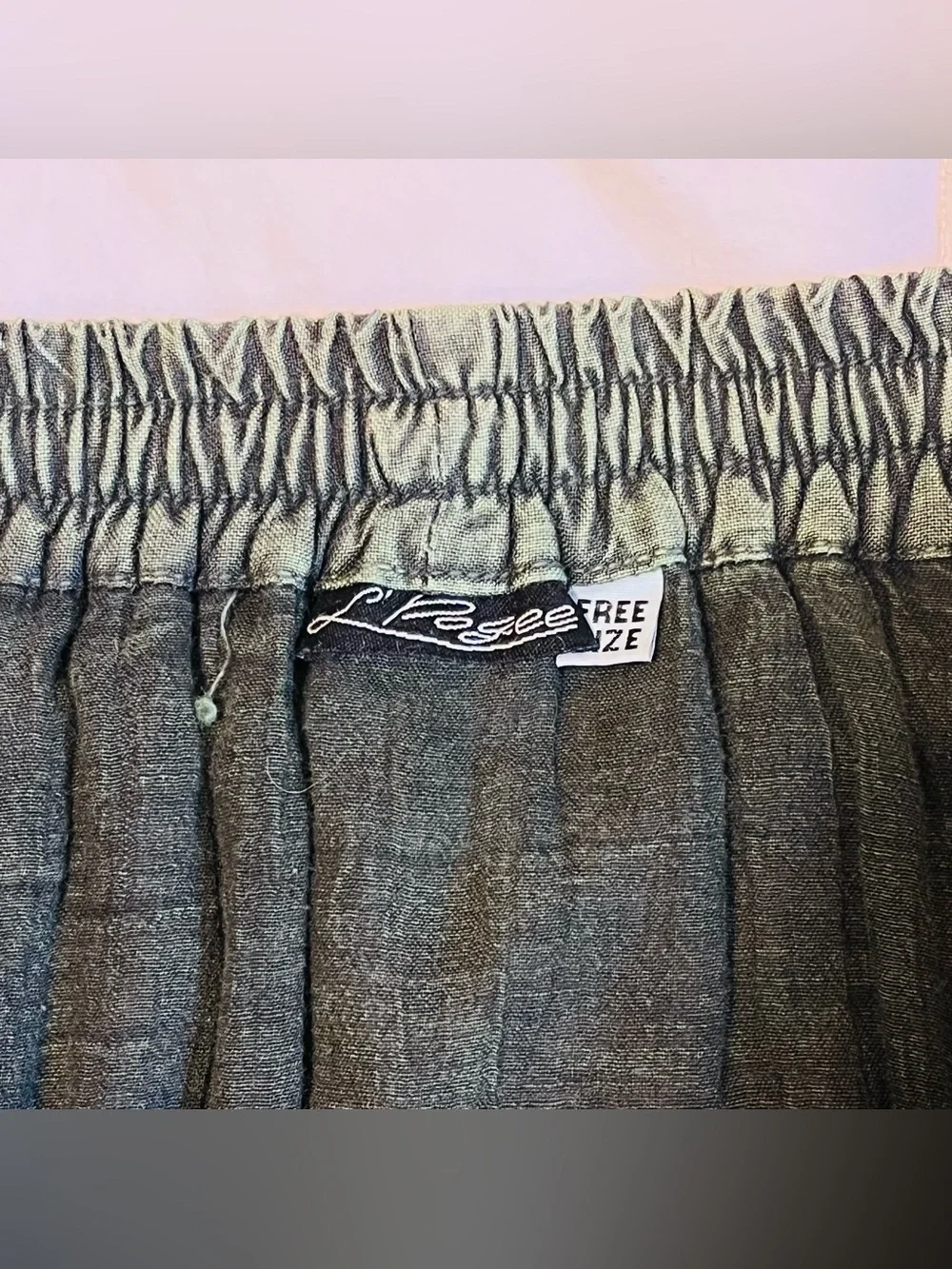 Olive Green Bohemian Lace-Up Maxi Skirt- OS - Picture 4 of 4